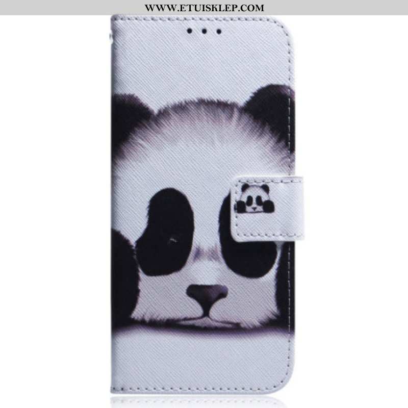 Etui Folio do Xiaomi 13 z Łańcuch Paskowata Panda